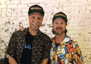 Photgograph of Joseph Zigaboo Modeliste and David Bullis Backstage at Howlin Wolf in New Orleans After Zigaboo's Funk Revue Gig